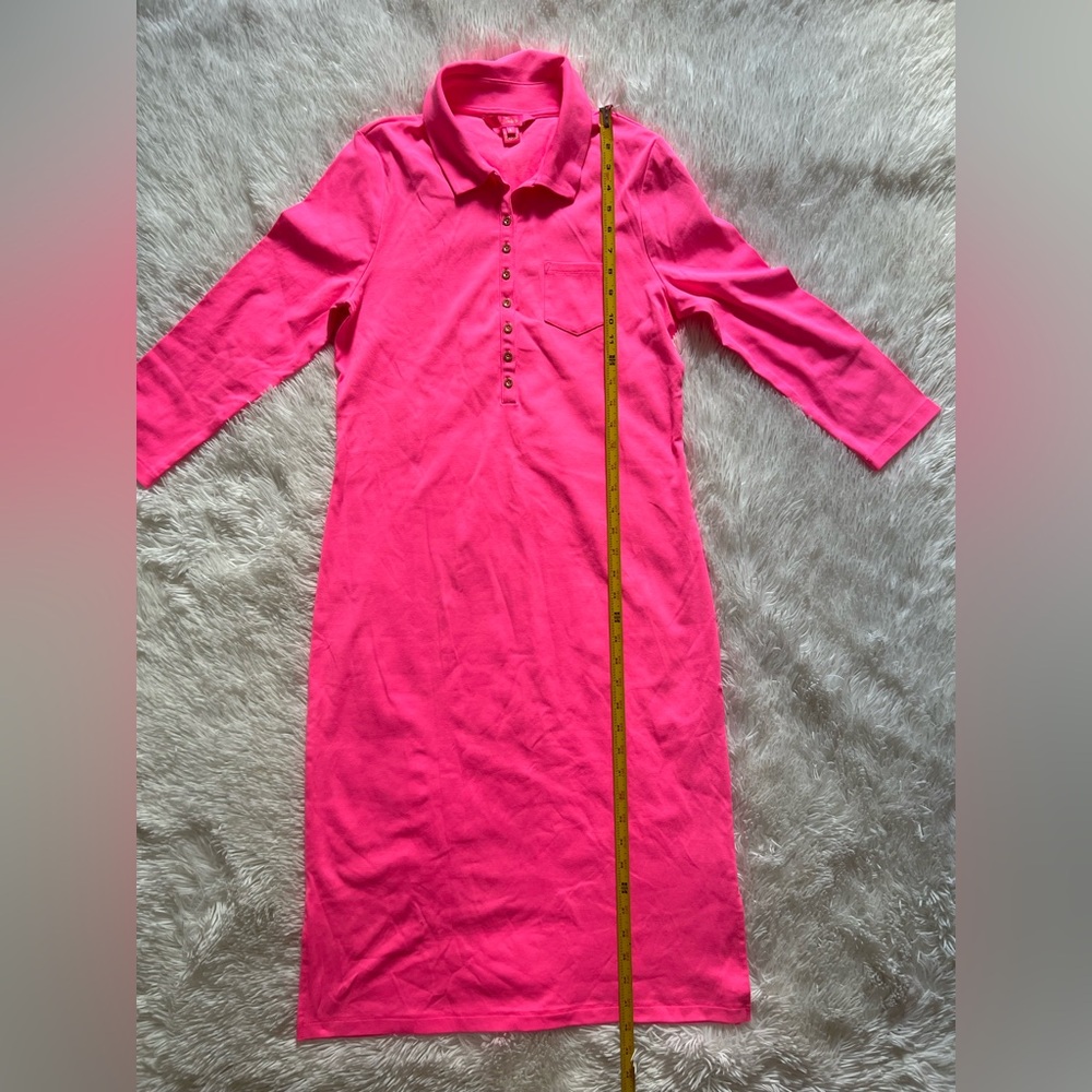 Lilly Pulitzer Bright Pink Long Sleeve Dress - Picture 5 of 11